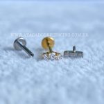 Labret Rosca Interna Titânio Cluster Zircônias - Imagem 3
