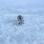 Labret Rosca Interna Titânio Flor Zircônias - Imagem 4