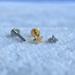 Labret Rosca Interna Titânio Flor Zircônias - Imagem 3