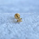 Labret Rosca Interna Titânio Flor Zircônias - Imagem 2