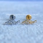 Labret Rosca Interna Titânio Cluster Zircônias