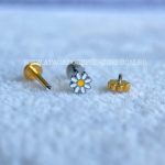 Labret Rosca Interna Titânio Flor - Imagem 3