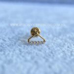 Labret Rosca Interna Titânio Cabide Zircônias - Imagem 2