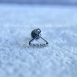 Labret Rosca Interna Titânio Cabide Zircônias - Imagem 4