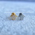 Labret Rosca Interna Titânio Tartaruga Zircônias