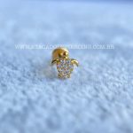 Labret Rosca Interna Titânio Tartaruga Zircônias - Imagem 2