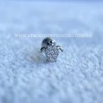 Labret Rosca Interna Titânio Tartaruga Zircônias - Imagem 4