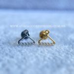 Labret Rosca Interna Titânio Cabide Zircônias
