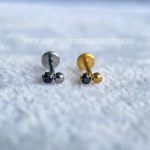 Labret Rosca Interna Titânio Onix Zircônia