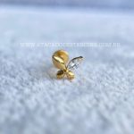 Labret Rosca Interna Titânio Borboleta Zircônia - Imagem 2