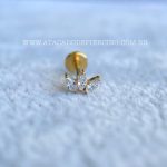 Labret Rosca Interna Titânio Flor de Lótus Zircônia - Imagem 2