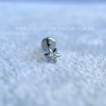 Labret Rosca Interna Titânio Flor Zircônia - Imagem 4