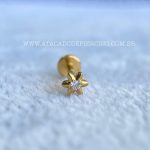 Labret Rosca Interna Titânio Flor Zircônia - Imagem 2