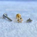 Labret Rosca Interna Titânio Flor Zircônia - Imagem 3