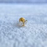 Labret Rosca Interna Titânio Borboleta Zircônias - Imagem 2