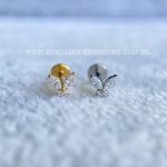 Labret Rosca Interna Titânio Borboleta Zircônias