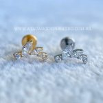 Labret Rosca Interna Titânio Cluster Zircônias