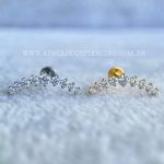 Labret Rosca Interna Titânio Cluster Zircônias