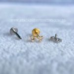 Labret Rosca Interna Titânio Cluster Zircônias - Imagem 3