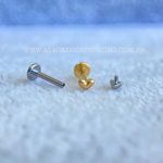 Labret Rosca Interna Titânio Coração - Imagem 3