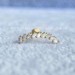 Labret Rosca Interna Aço Cluster Zircônias - Imagem 2