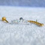 Labret Rosca Interna Aço Cluster Zircônias - Imagem 3