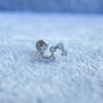 Labret Rosca Interna Titânio Constelação Zircônias - Imagem 3