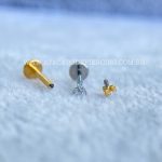 Labret Rosca Interna Titânio Mini Trinity Zircônias - Imagem 3