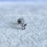 Labret Rosca Interna Titânio Flor Zircônias - Imagem 4