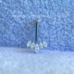 Labret Rosca Interna Titânio Cluster Zircônias - Imagem 3