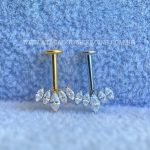 Labret Rosca Interna Titânio Cluster Zircônias