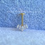 Labret Rosca Interna Titânio Cluster Zircônias - Imagem 2