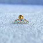 Labret Rosca Interna Titânio Cluster Zircônias Boreal - Imagem 2
