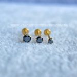 Labret Push Pin Titânio Zircônia Onix - Imagem 10
