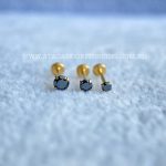 Labret Push Pin Titânio Zircônia Onix - Imagem 9