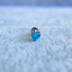 Labret Rosca Interna Titânio Coração Zircônia Azul - Imagem 4
