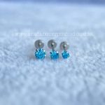 Labret Push Pin Titânio Zircônia Azul - Imagem 9