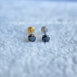Labret Push Pin Titânio Zircônia Onix