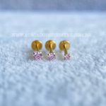 Labret Push Pin Titânio Zircônia Rosa - Imagem 11