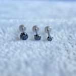 Labret Push Pin Titânio Zircônia Onix - Imagem 7