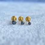 Labret Push Pin Titânio Zircônia Onix - Imagem 6
