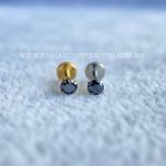 Labret Push Pin Titânio Zircônia Onix - Imagem 5
