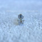 Labret Rosca Interna Titânio Borboleta Zircônias - Imagem 4