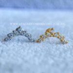 Labret Rosca Interna Aço Cluster Zircônias