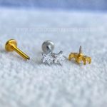 Labret Rosca Interna Aço Estrelas Zircônias - Imagem 3