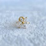 Labret Rosca Interna Aço Flor Zircônias - Imagem 2