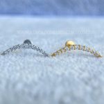 Labret Rosca Interna Aço Cluster Zircônias