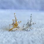 Labret Rosca Interna Aço Ramo Zircônias