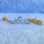 Labret Aço Rosca Interna Cluster Zircônias - Imagem 3