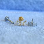 Labret Aço Rosca Interna Zircônias - Imagem 3